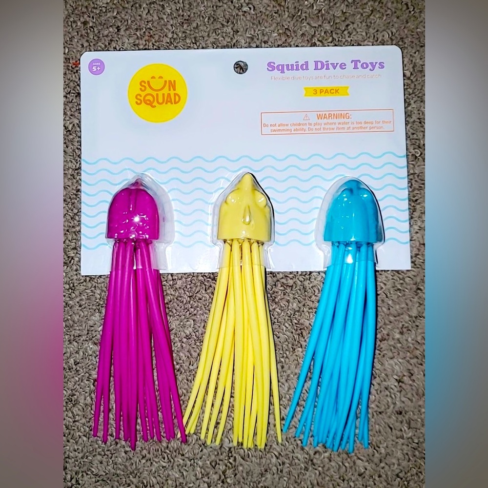 Sun Squad Squid Dive Toys Set NIP